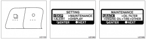 2007 Nissan Altima Maintenance Menu