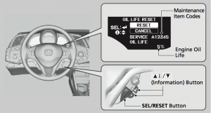 2015 Honda CR-Z SEL:RESET Button