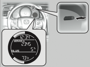 2015 Honda Fit SELECT/RESET Button