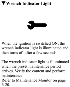 2014 Mazda3 Maintenance Light