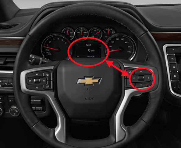 2021 Chevrolet (Chevy) Tahoe DIC Menu and Controls